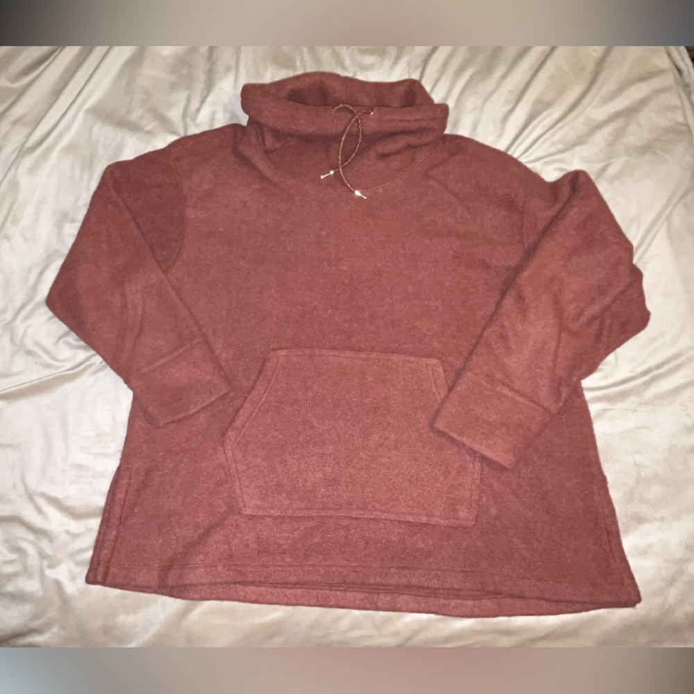 Nike Therma Fleece Funnel Neck Maroon Size Medium